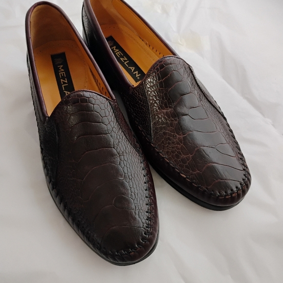 Mezlan Genuine Ostrich Slip On Loafer Shoes Mens Size 8 main image 5